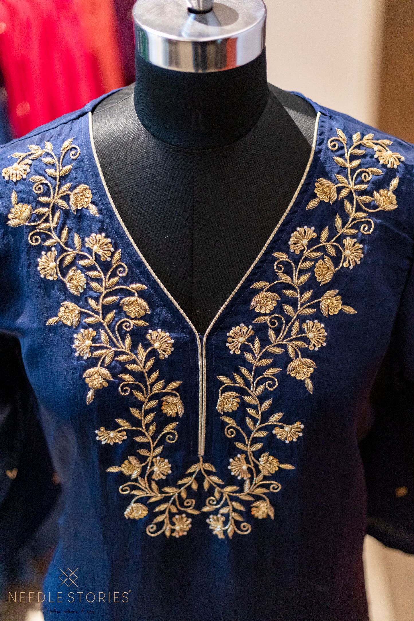 Blue Handworked Kurti