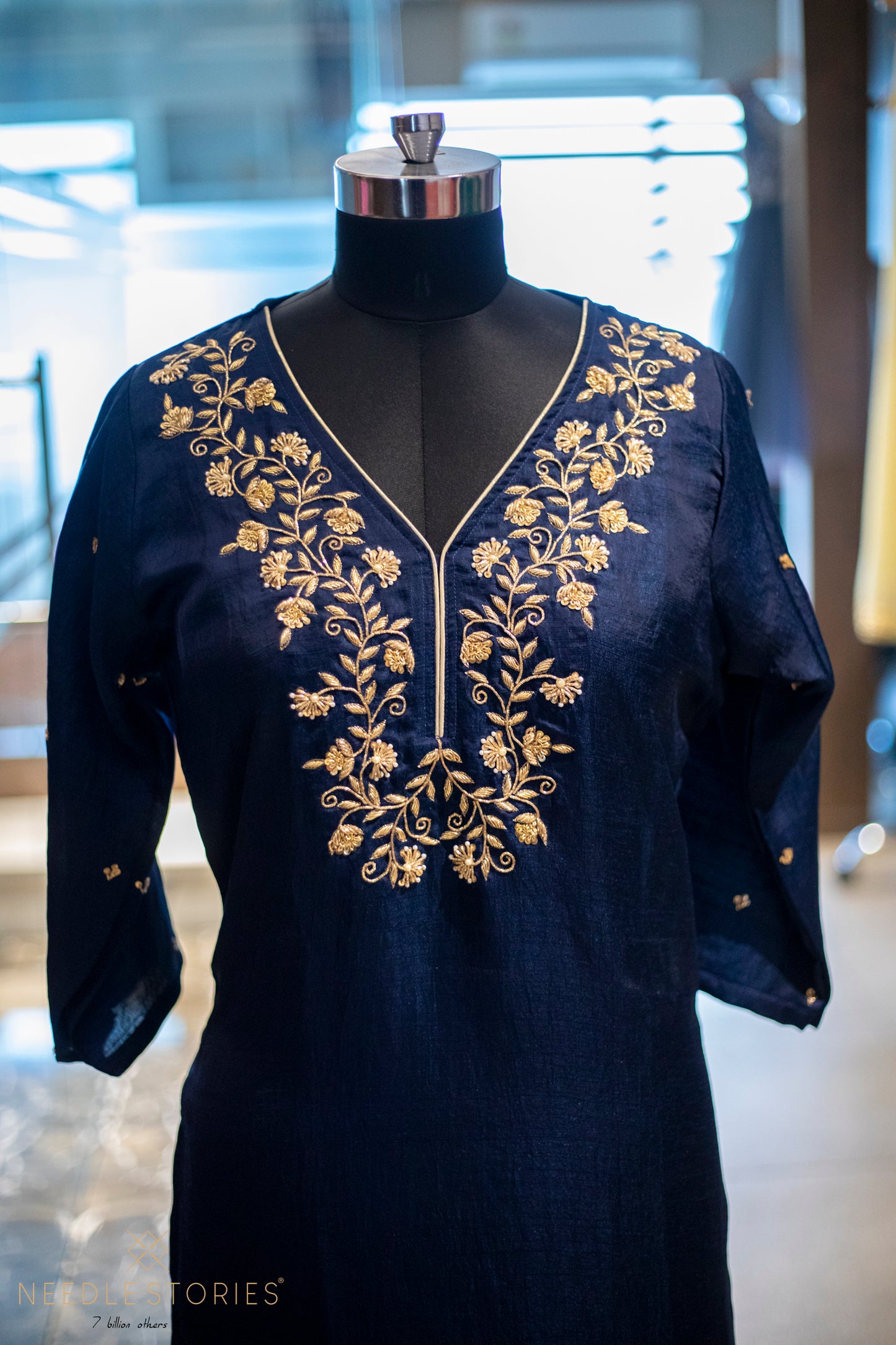 Blue Handworked Kurti