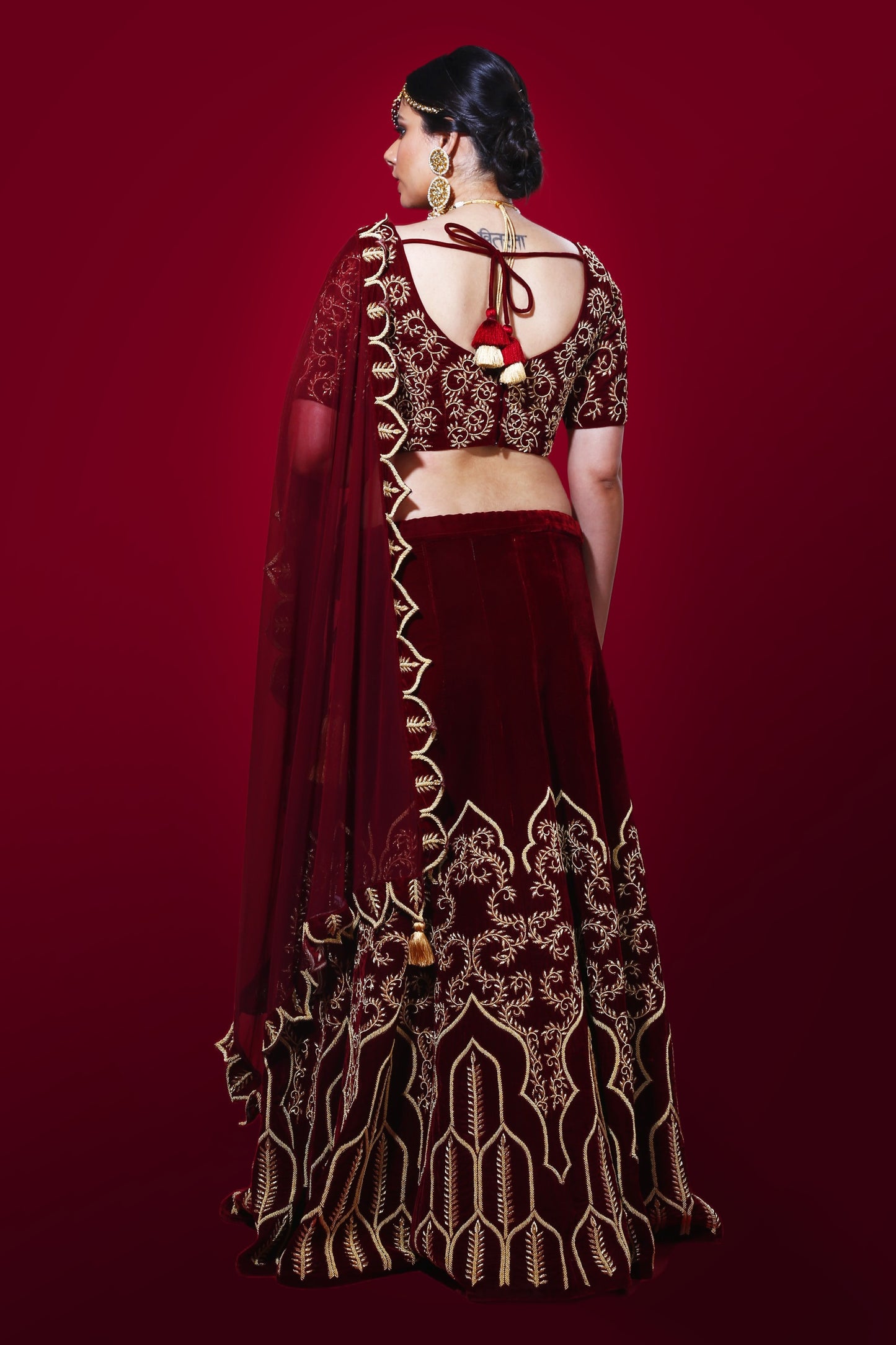 Maroon Bridal Lehenga Set