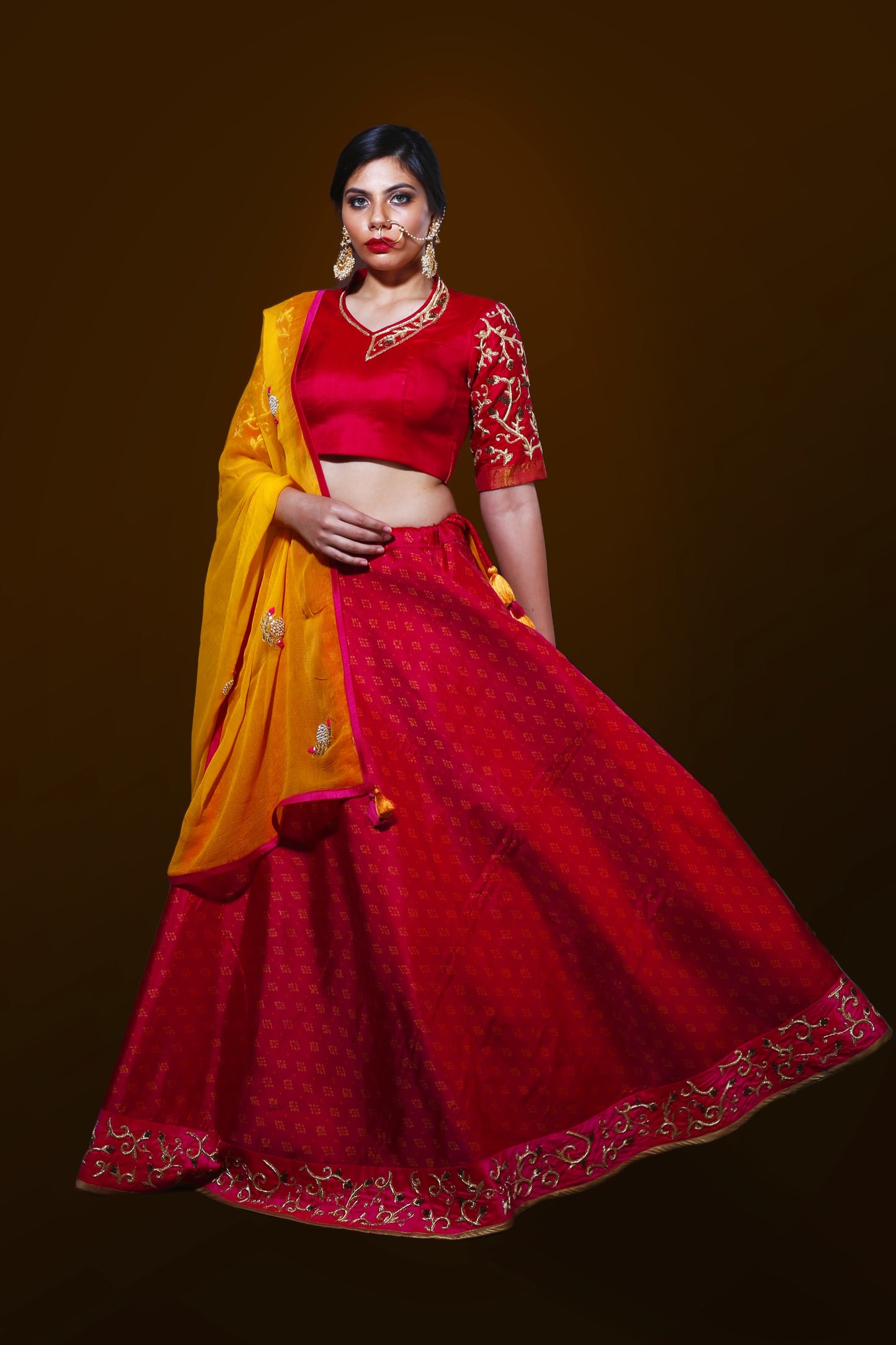 Pink Patoda Lehenga Set